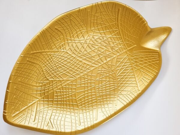 Centro de Mesa Madera Hoja Dorada  Setx2 35x22 cm; 25X14 cm - Imagen 3