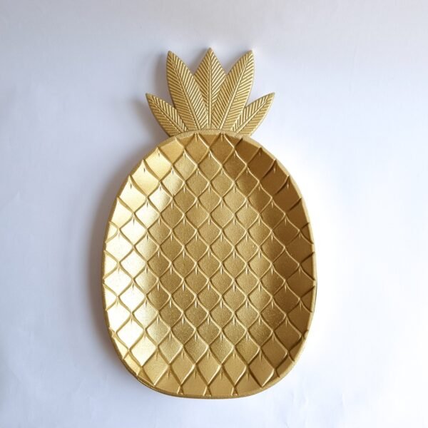 Centro de Mesa Madera Piña Dorada Grande 35cm