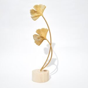 Figura Hoja Ginkgo Cobre 28 cm