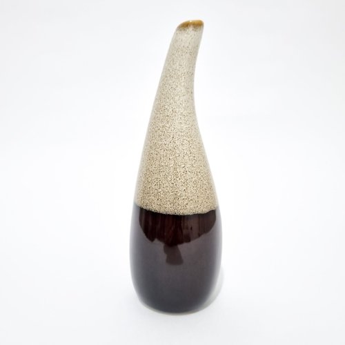 Florero Botella Vinotinto/Beige 17cm