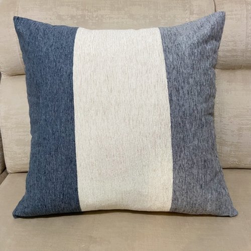 Funda Cojin Mix  Gris,Azul,Blanco