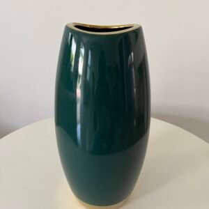 Jarrón Bom Liso Verde/Dorado 26x14 cm
